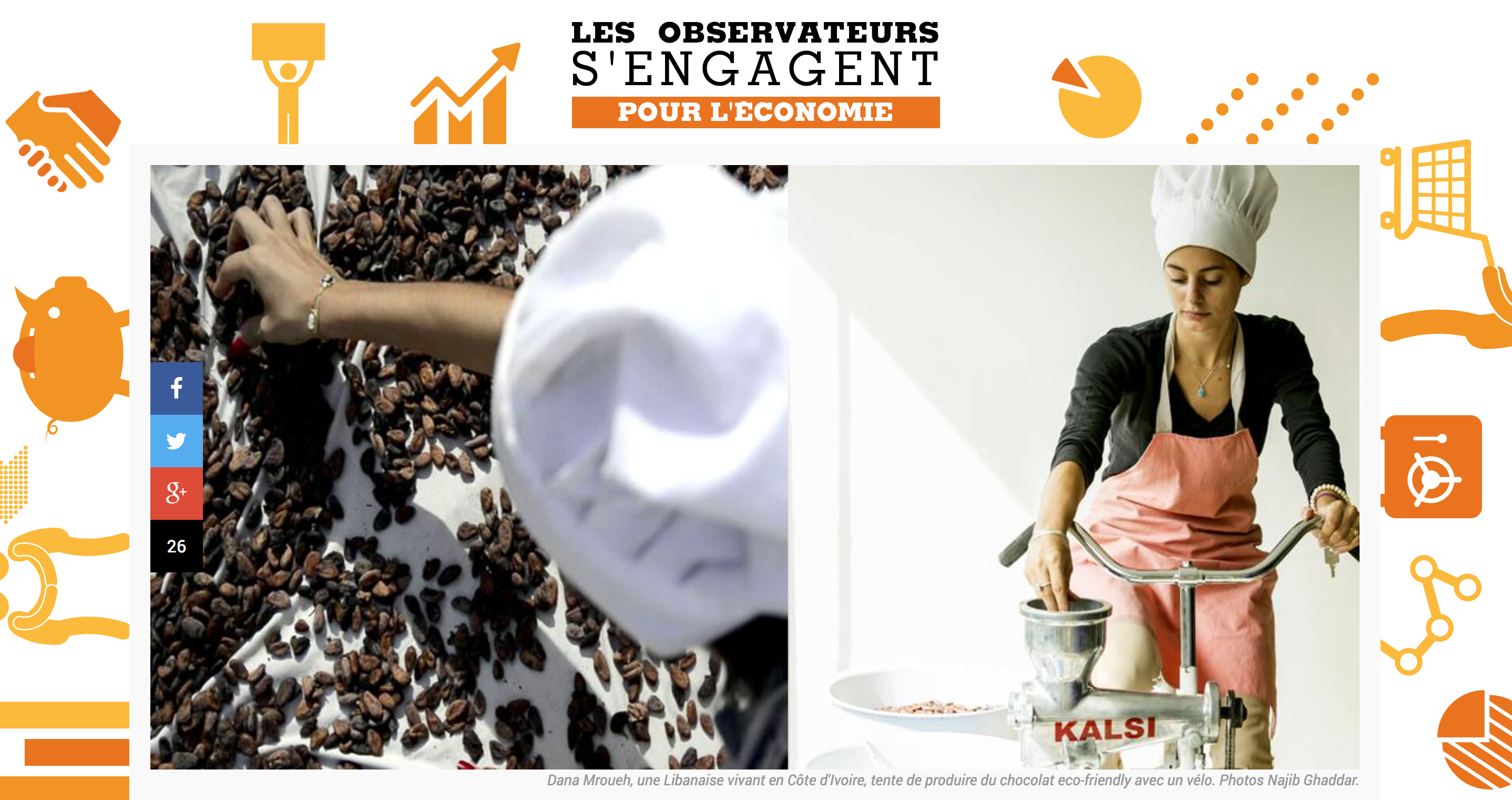 Broyer des fêves à vélo pour initier les Ivoiriens au chocolat