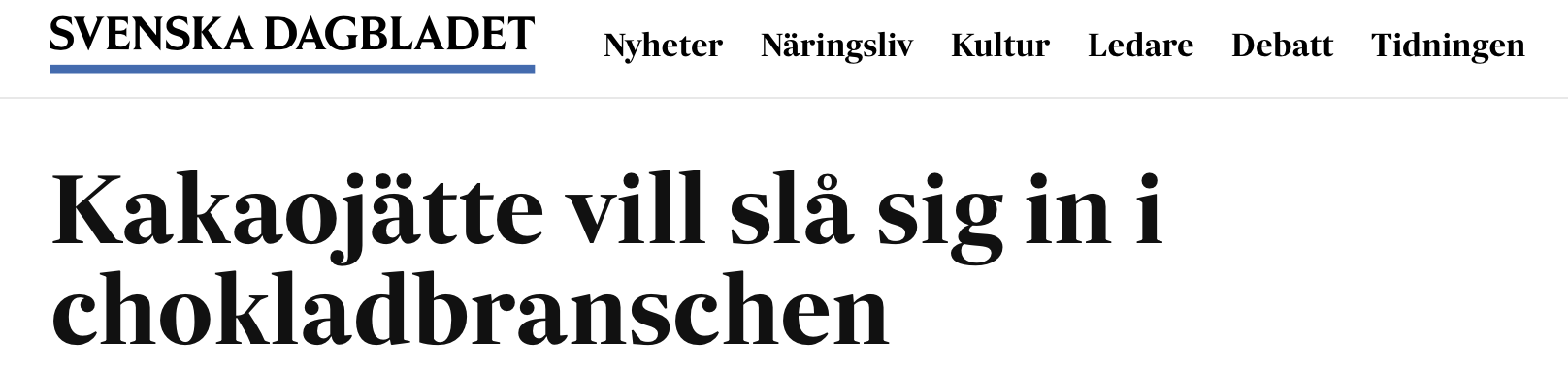Kakaojätte vill slå sig in i chokladbranschen
