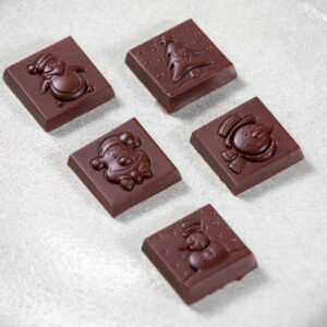 Little milk chocolate Christmas squares
